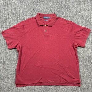 Biltmore Men's Polo Shirt Size 2XL Red Cotton Golf Short Sleeve Performance